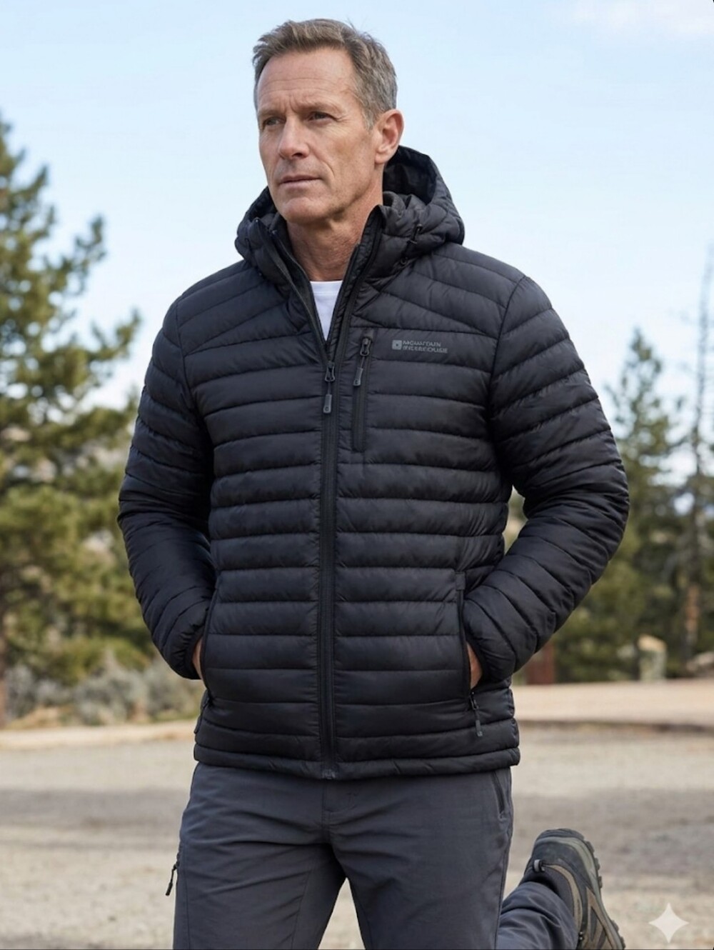 Genuin DOWN and feathers in a men's jacket.